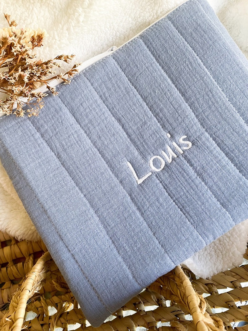 Trousse de toilette matelassée à personnaliser