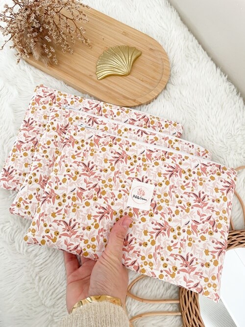 Trousse de toilette matelassée à personnaliser